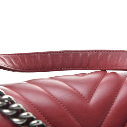 Chanel Calfskin Chevron Quilted Medium Boy Flap Red 17 of 17