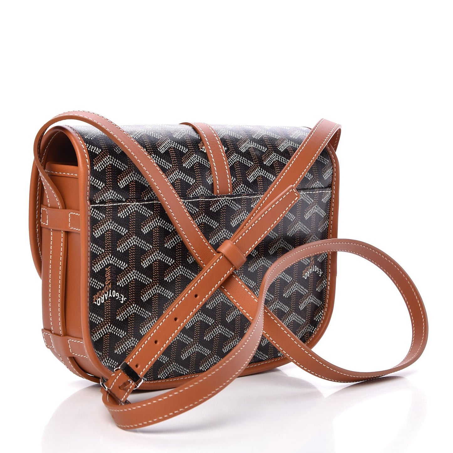 Goyardine Belvedere II PM Messenger Bag Black Gold