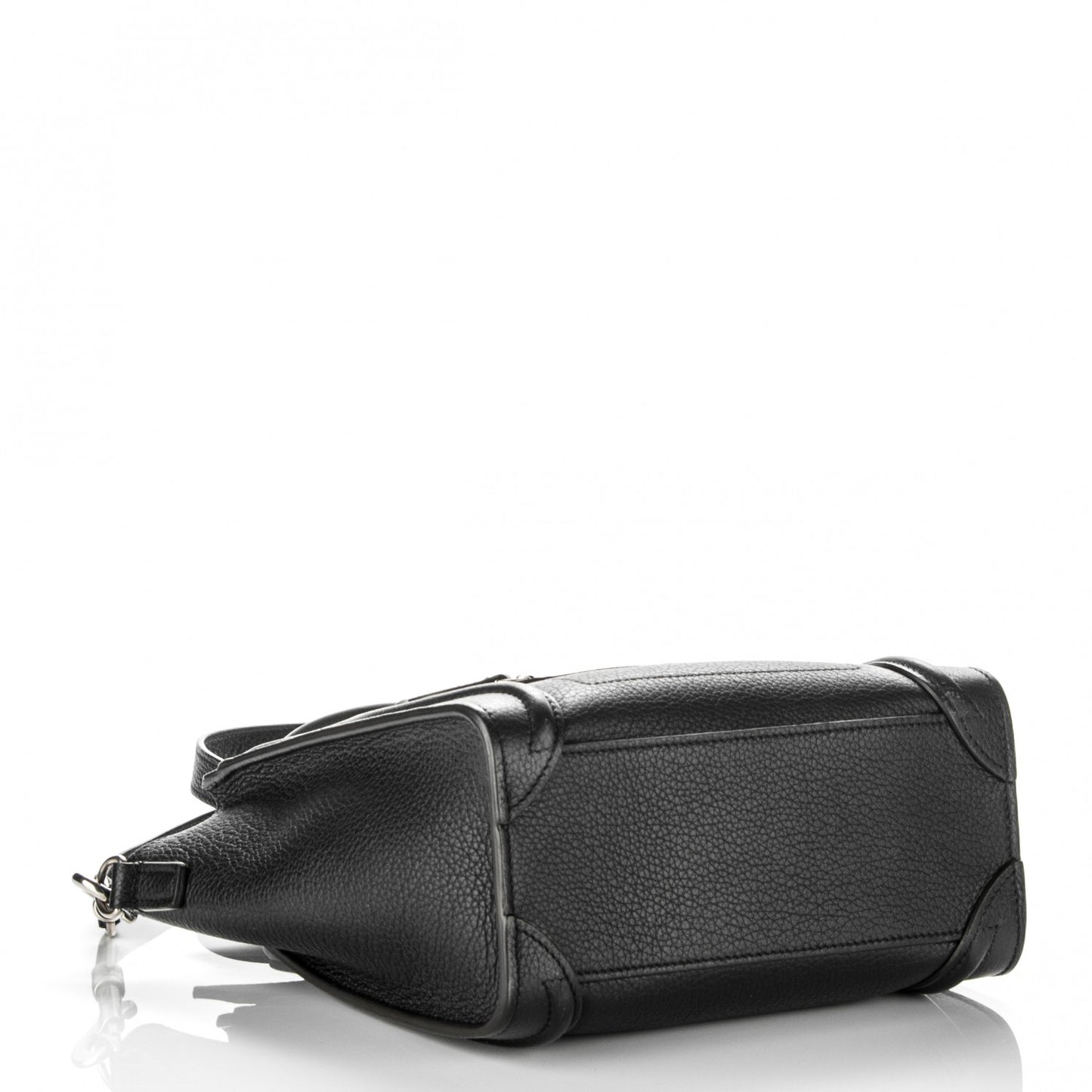 Drummed Calfskin Nano Luggage Black