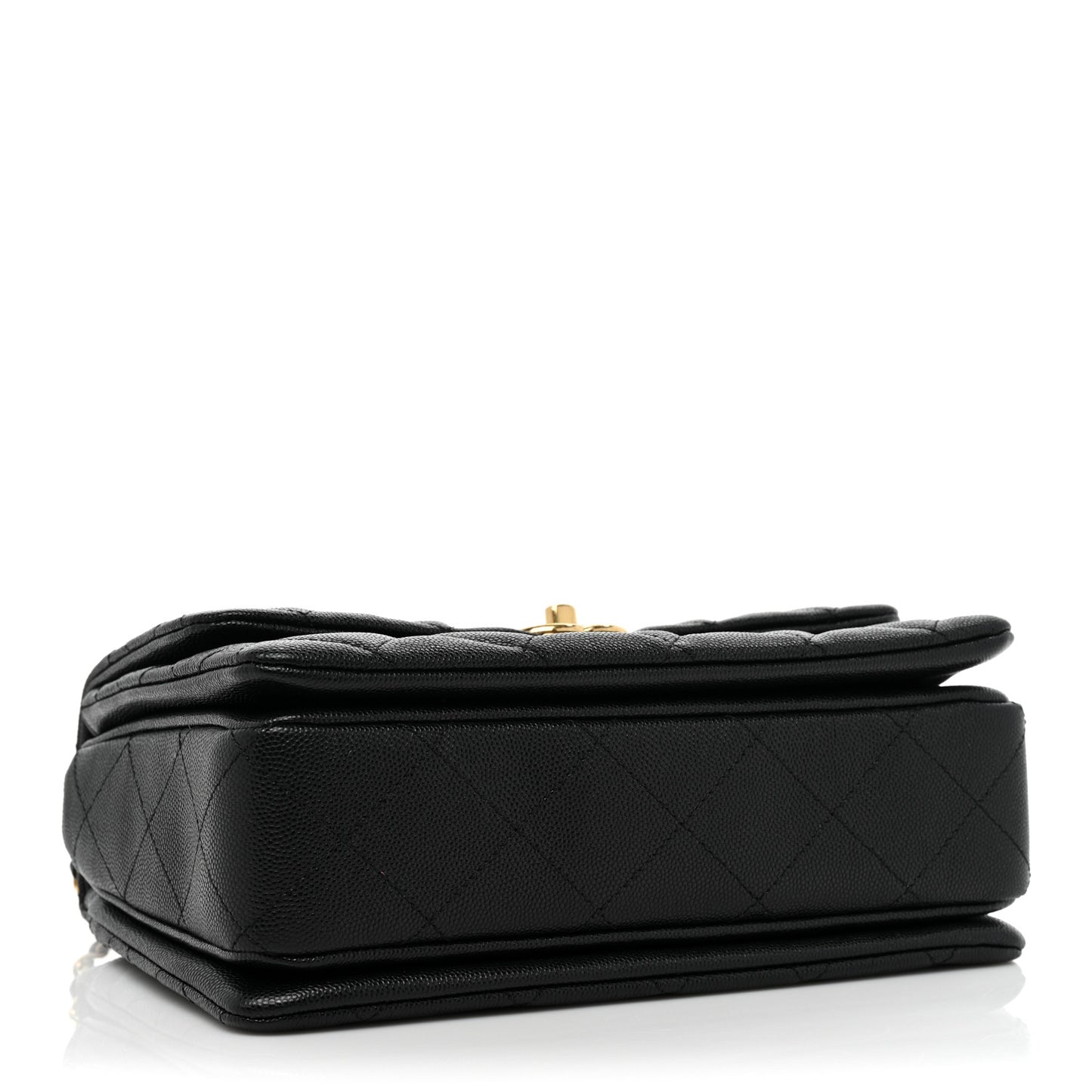 Caviar Quilted Coco First Flap Black