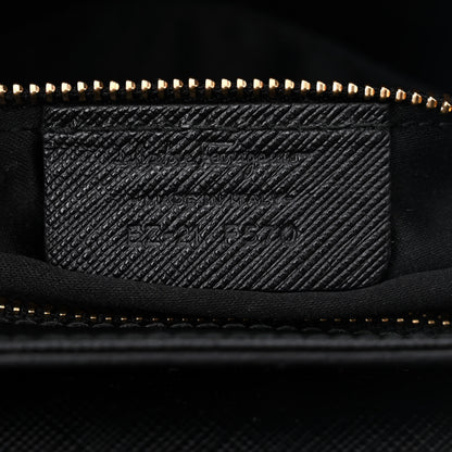 Salvatore Ferragamo Saffiano Carrie Shoulder Bag Black 7 of 13