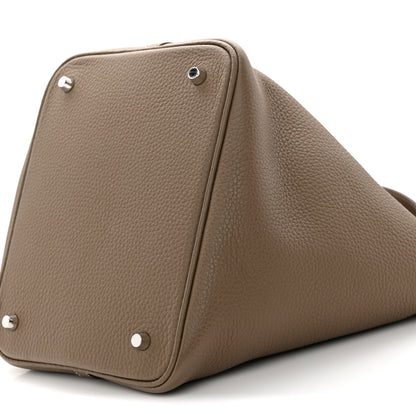 Hermes Taurillon Clemence Picotin Lock 22 MM Etoupe 10 of 10