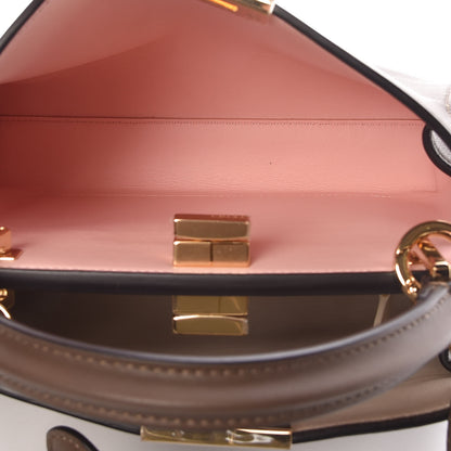 Fendi Vitello Tahiti Burro Bi-Color Medium Peekaboo Iconic Essentially Satchel Maya Camelia Confetto 7 of 15