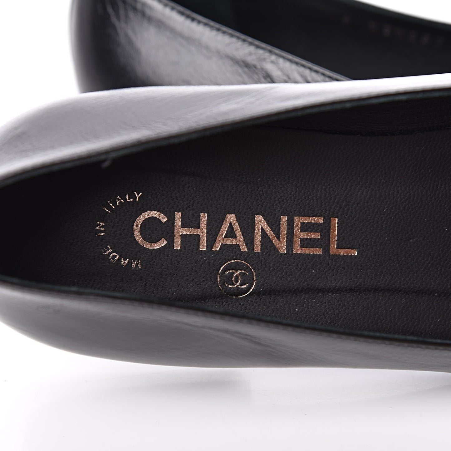 Lambskin CC Mocassin Loafers 37.5 Black