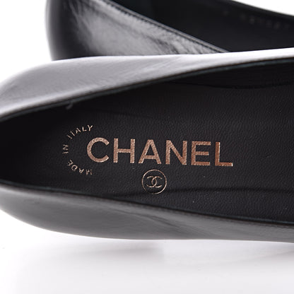 Chanel Lambskin CC Mocassin Loafers 37.5 Black 6 of 13