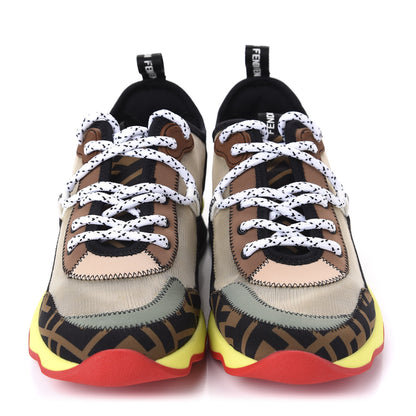 Fendi Technical Mesh Lycra FFreedom Patchwork Sneakers 38 Nude Tobacco Black 2 of 10