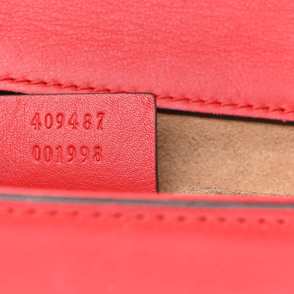 Gucci Calfskin Small Padlock Shoulder Bag Hibiscus Red 7 of 13