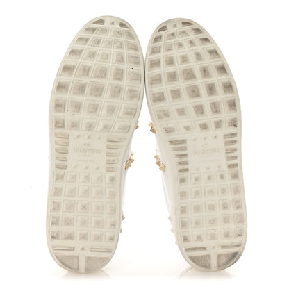 Valentino Garavani Calfskin Rockstud Untitled Open Sneakers 38 White 6 of 10