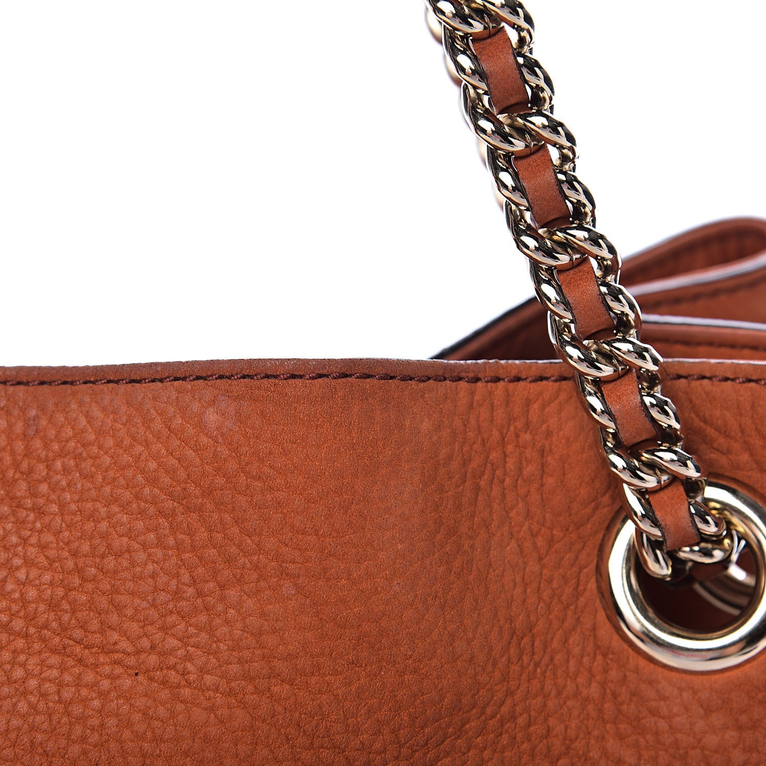 Gucci Vitello Range Medium Soho Chain Shoulder Bag Old Whisky 12 of 21