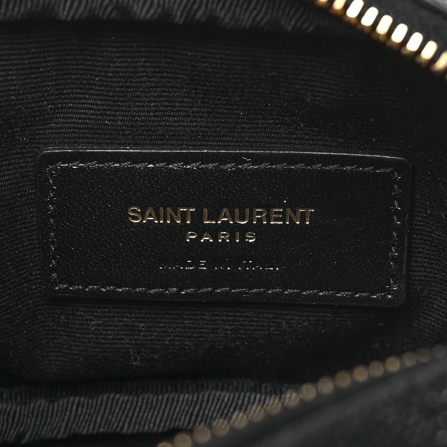 Saint Laurent Grain De Poudre Matelasse Monogram Baby Lou Camera Bag Black 5 of 9