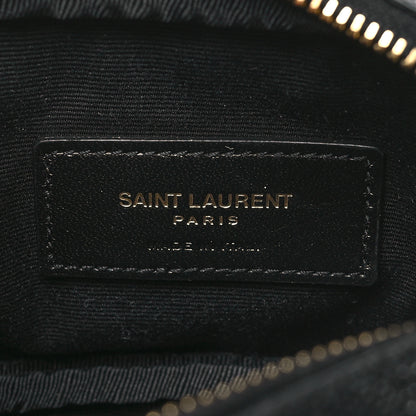 Saint Laurent Grain De Poudre Matelasse Monogram Baby Lou Camera Bag Black 5 of 9