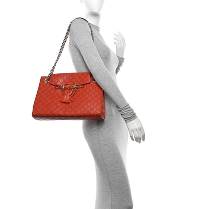 Gucci Guccissima Large Emily Chain Shoulder Bag Sun Orange 2 of 14