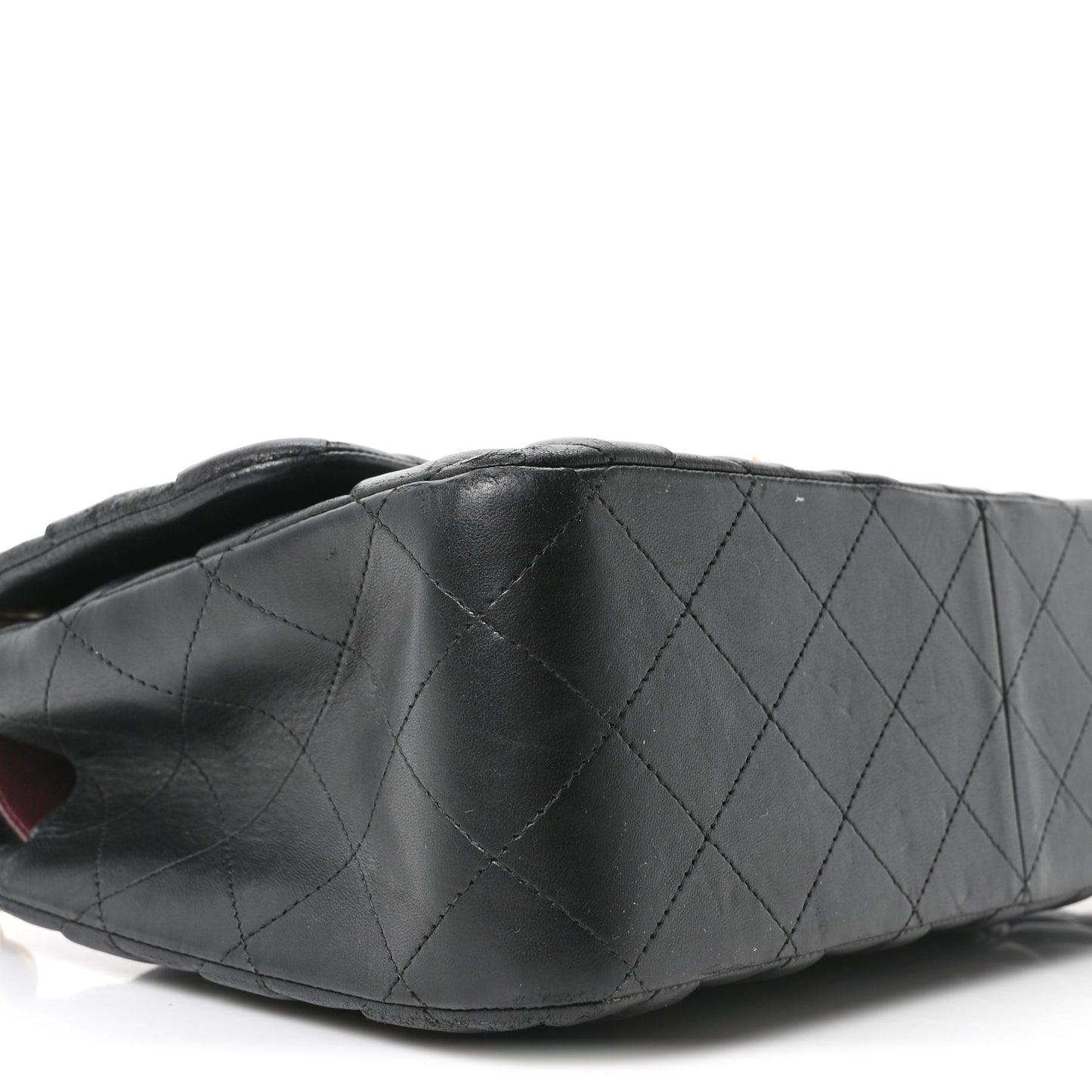 Lambskin Quilted Jumbo Double Flap Black