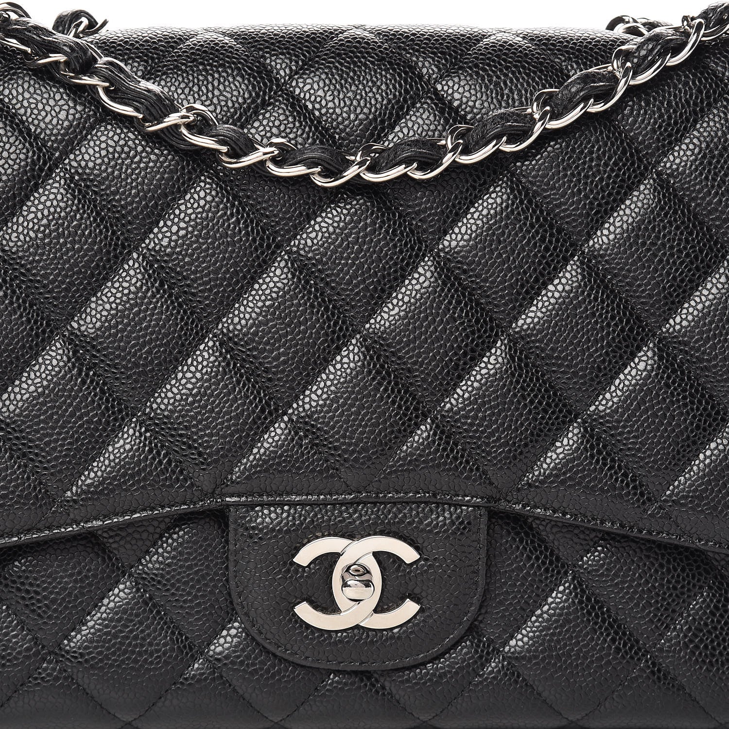 Chanel Caviar Quilted Jumbo Single Flap Black 11 of 11