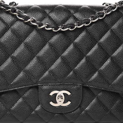 Chanel Caviar Quilted Jumbo Single Flap Black 11 of 11