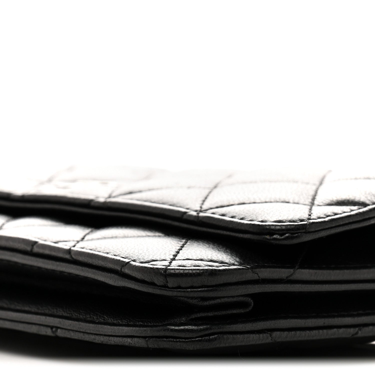 Chanel Lambskin Quilted Wallet On Chain WOC Black 10 of 13