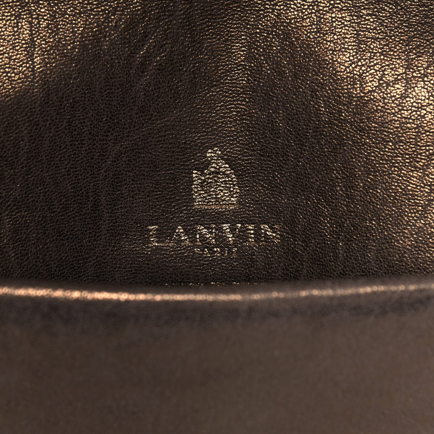 Metallic Lambskin Quilted Medium Happy Shoulder Bag Bronze