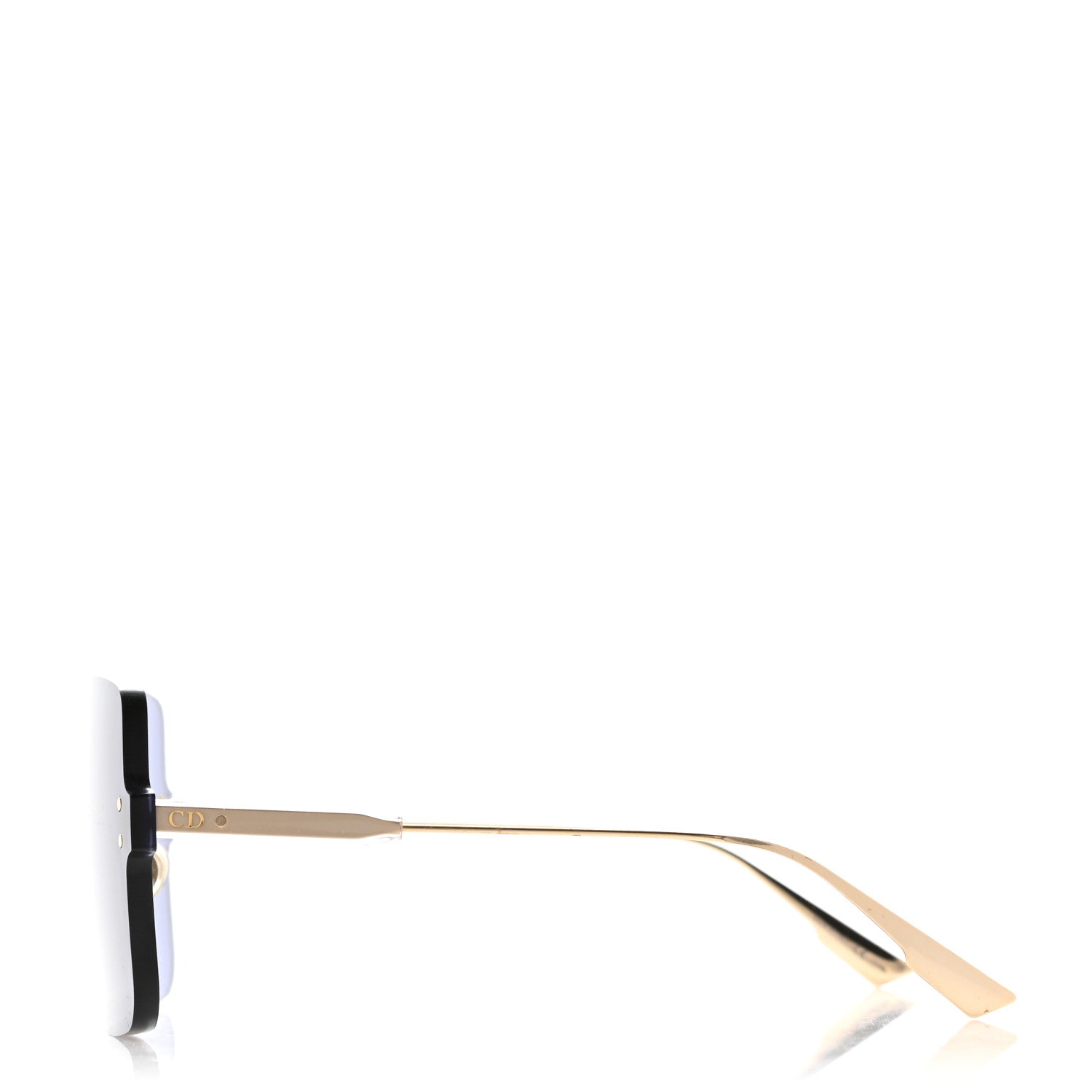 Christian Dior Mirrored Square Sunglasses Blue Gold 3 of 10
