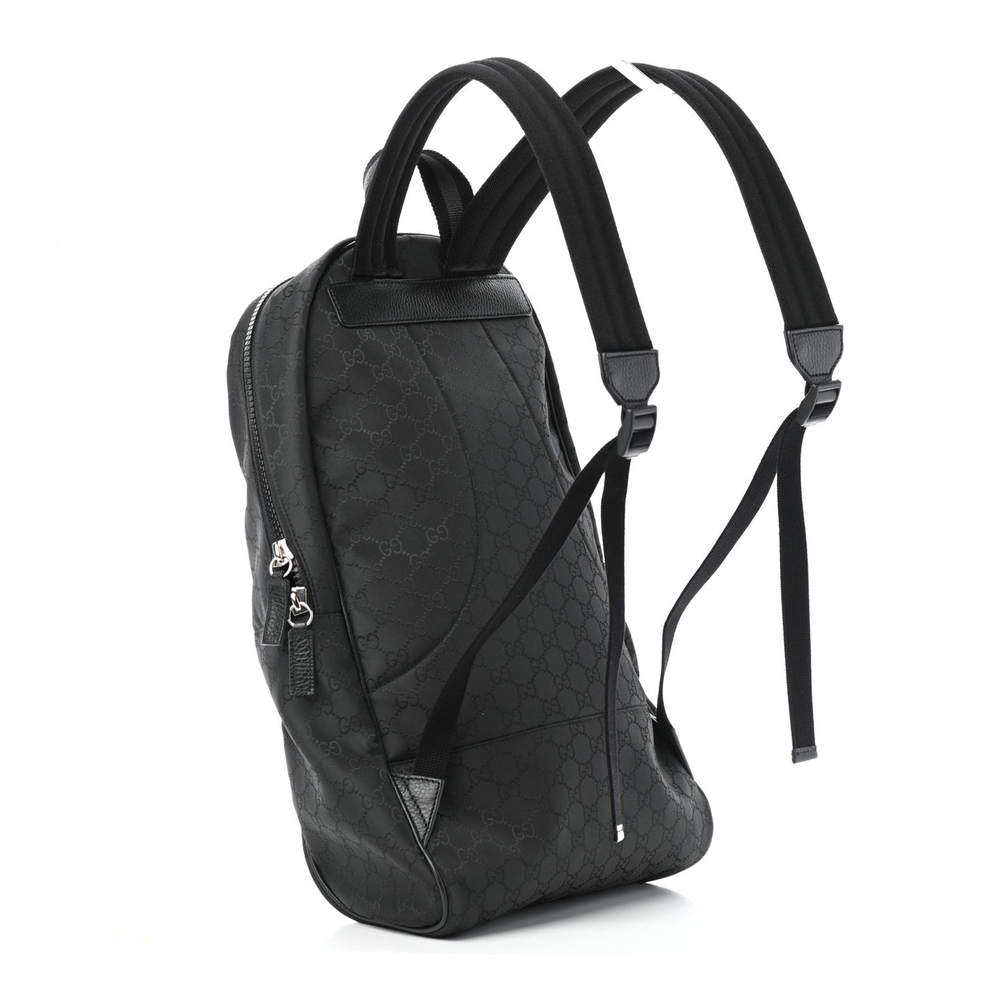 Nylon Monogram Slim Backpack Black