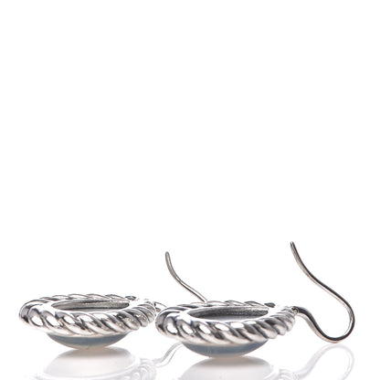 David Yurman Sterling Silver Moon Quartz Cable Drop Earrings 3 of 4