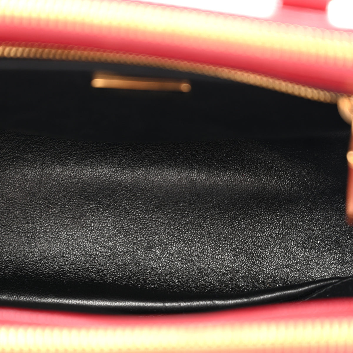 Saffiano Vernice Mini Galleria Double Zip Tote Scarlatto