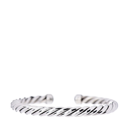David Yurman Sterling Silver Black Onyx Cable Classic Cuff Bracelet 3 of 4