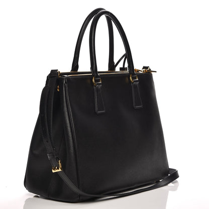 Prada Saffiano Medium Galleria Double Zip Tote Black 4 of 11