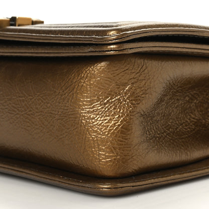 Chanel Metallic Crumpled Calfskin Quilted Medium Boy Flap Bronze 8 of 8