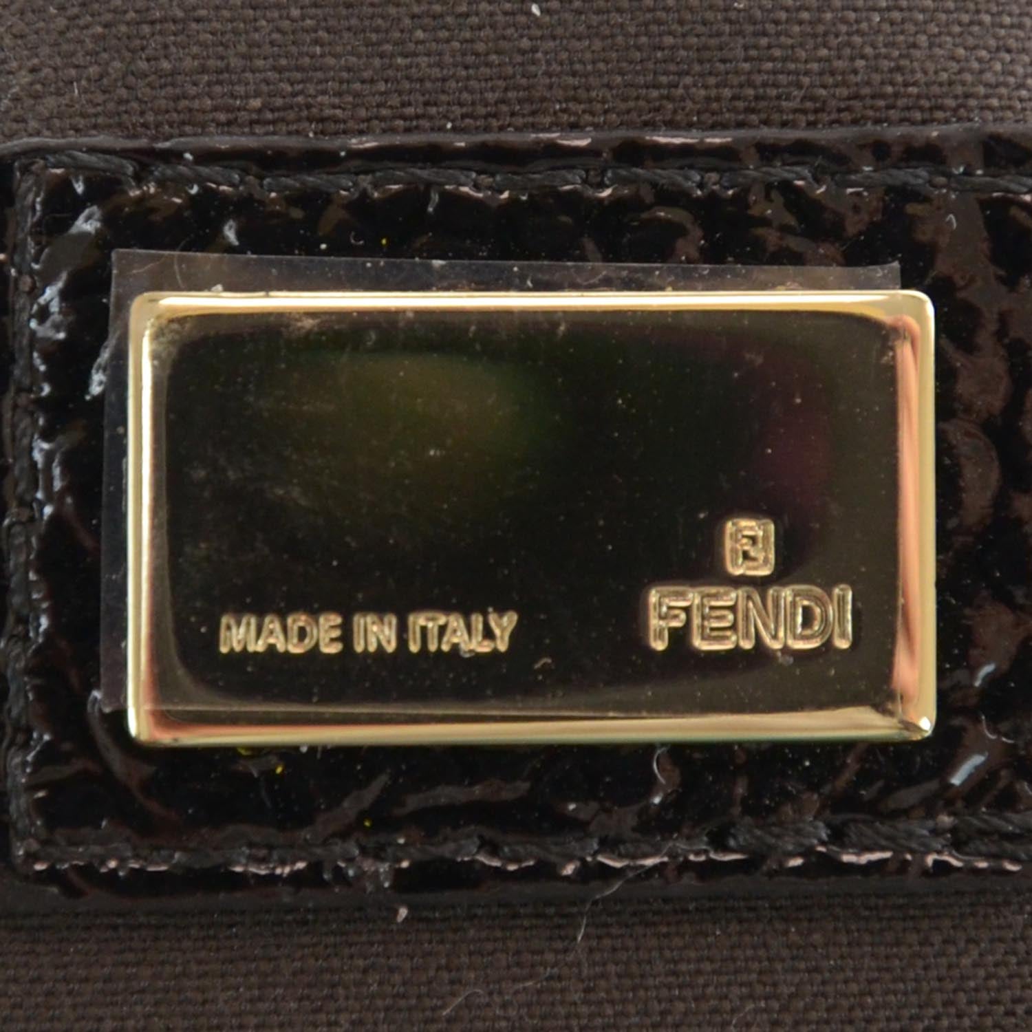 Fendi Wool Sequin Macro FF Diagonal Mini Mama Baguette 5 of 7