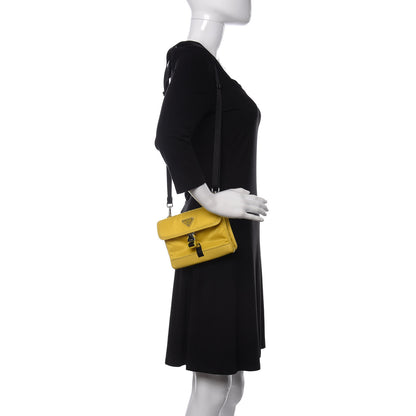 Prada Re-Nylon Saffiano Smartphone Case Crossbody Giallo 2 of 8