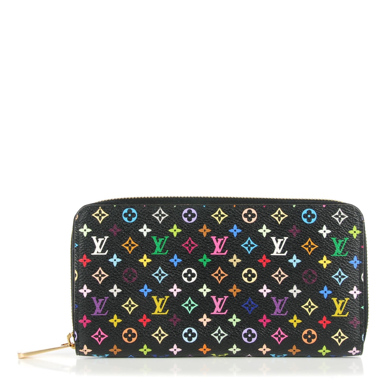 Louis Vuitton Monogram Multicolor Zippy Wallet Black Grenade 1 of 8