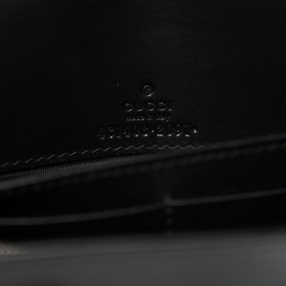 Gucci Guccissima Signature Bowy Chain Wallet Black 6 of 9