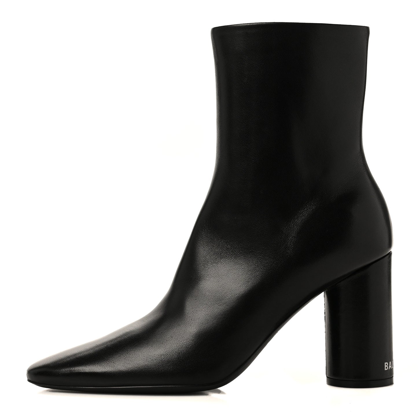 Shiny Sheepskin 20mm Oval Booties 35 Black