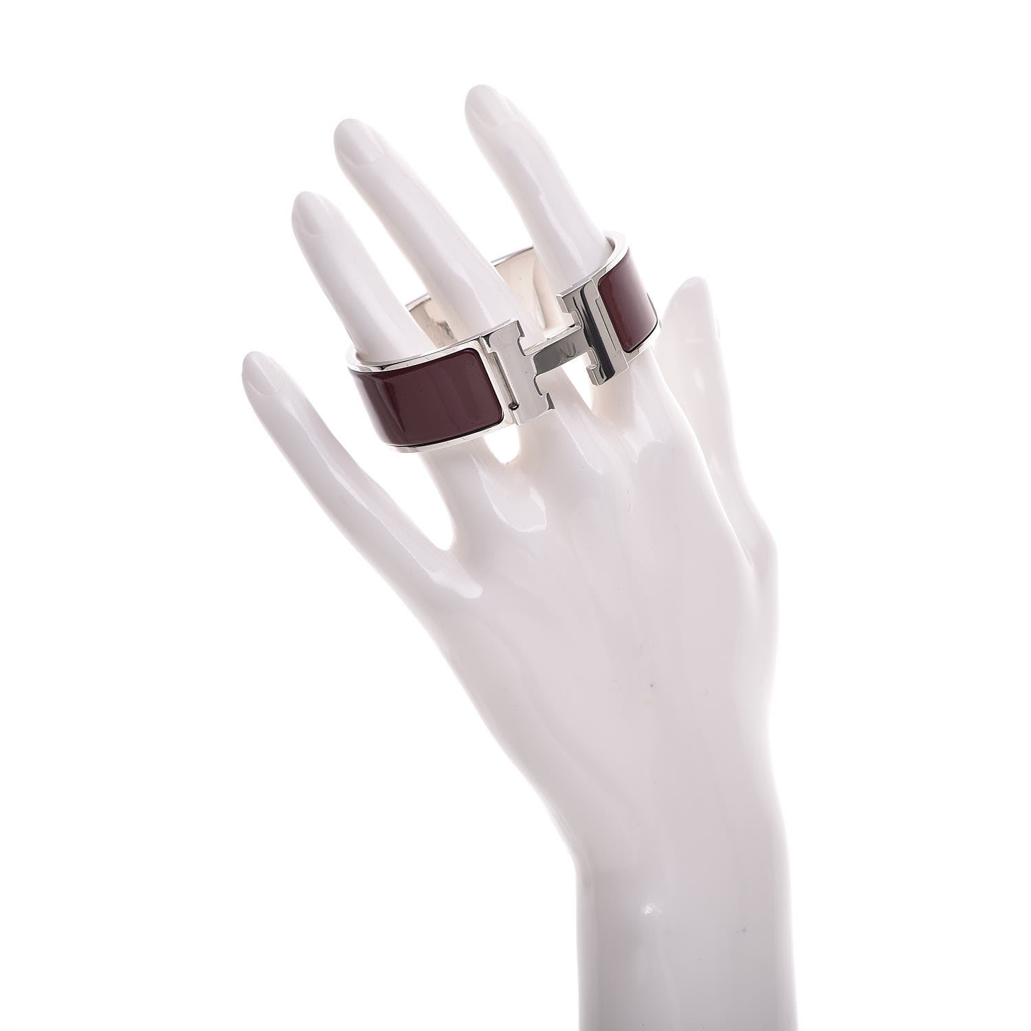 Hermes Enamel Wide Clic Clac H Bracelet PM Moka 2 of 5