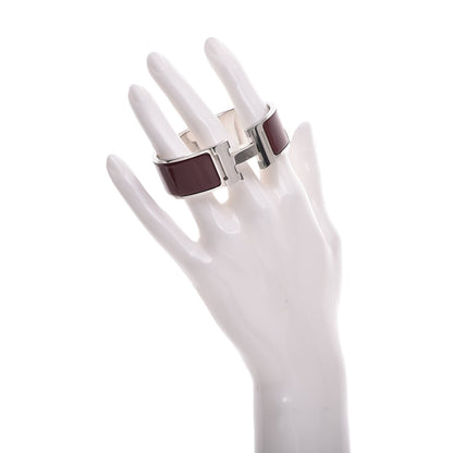 Hermes Enamel Wide Clic Clac H Bracelet PM Moka 2 of 5