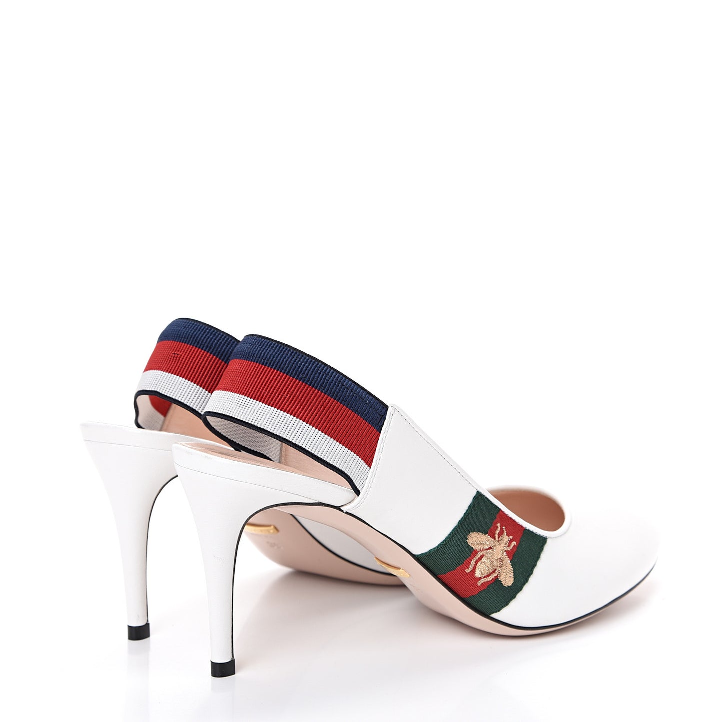 Malaga Kid Web Sylvie Mid Heel Slingback Pumps 39 White