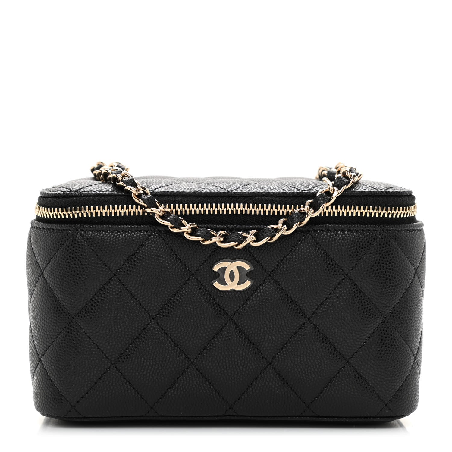 Chanel Caviar Quilted Small Vanity Case With Chain Black 1 of 10