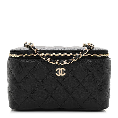 Chanel Caviar Quilted Small Vanity Case With Chain Black 1 of 10