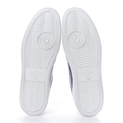 Louis Vuitton Calfskin Iridescent Monogram Rivoli Sneakers 9.5 White 7 of 10