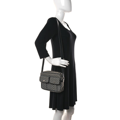 Celine Canvas Calfskin Macadam Crossbody Black 2 of 9