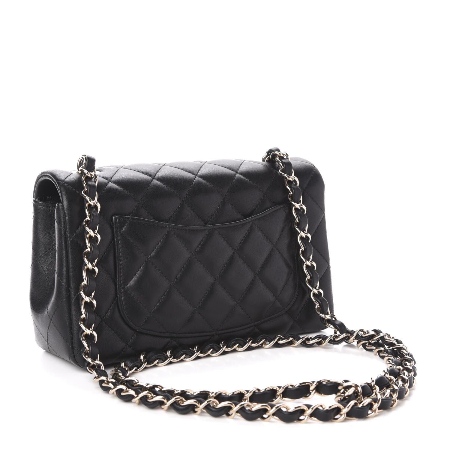 Chanel Lambskin Quilted Mini Rectangular Flap Black 3 of 11
