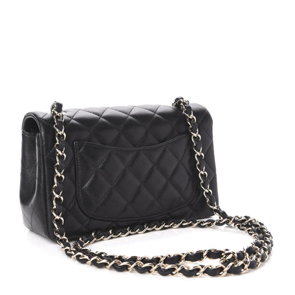 Chanel Lambskin Quilted Mini Rectangular Flap Black 3 of 11