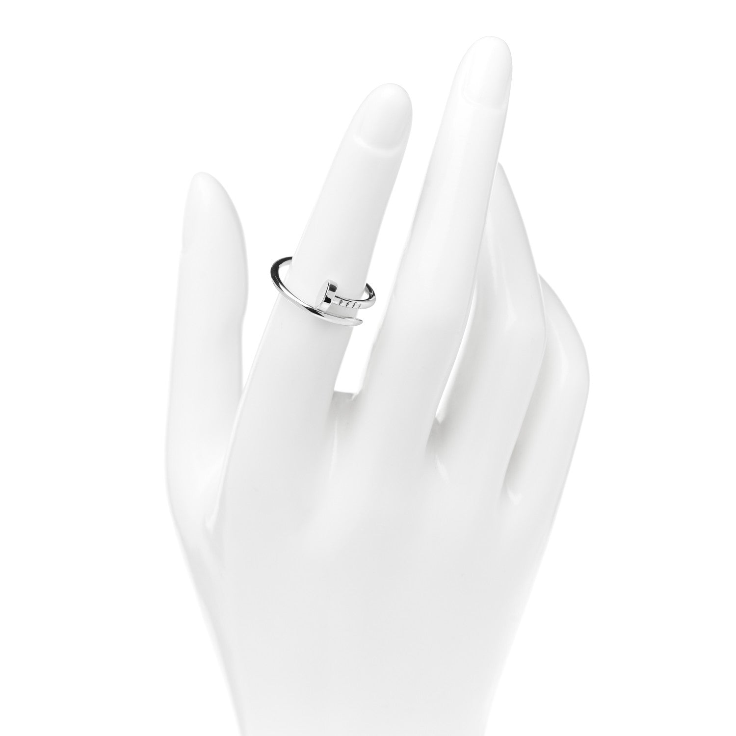 Cartier 18K White Gold Small Juste Un Clou Ring 52 6 2 of 4