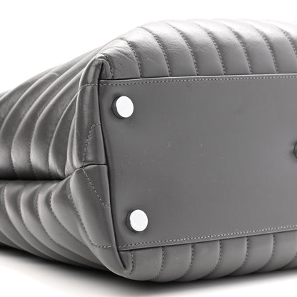 Saint Laurent Calfskin Y Quilted Monogram Large Loulou Shopper Storm 8 of 11