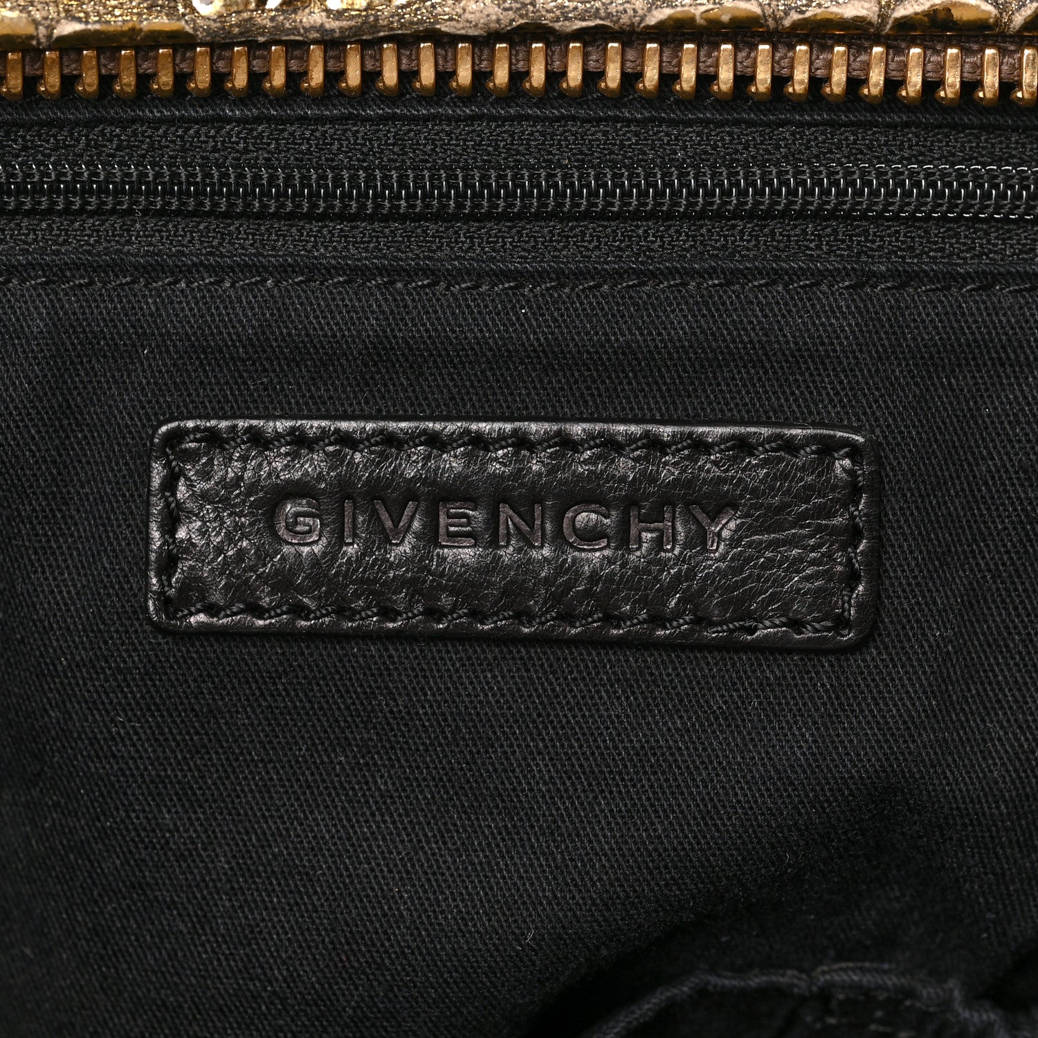 Givenchy Metallic Calfskin Crocodile Embossed Medium Pandora Gold 5 of 7