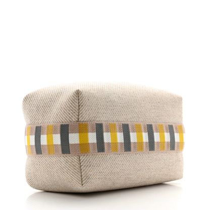 Hermes Wool Small Au Carre Bride-A-Brac Pouch Seigle 4 of 7