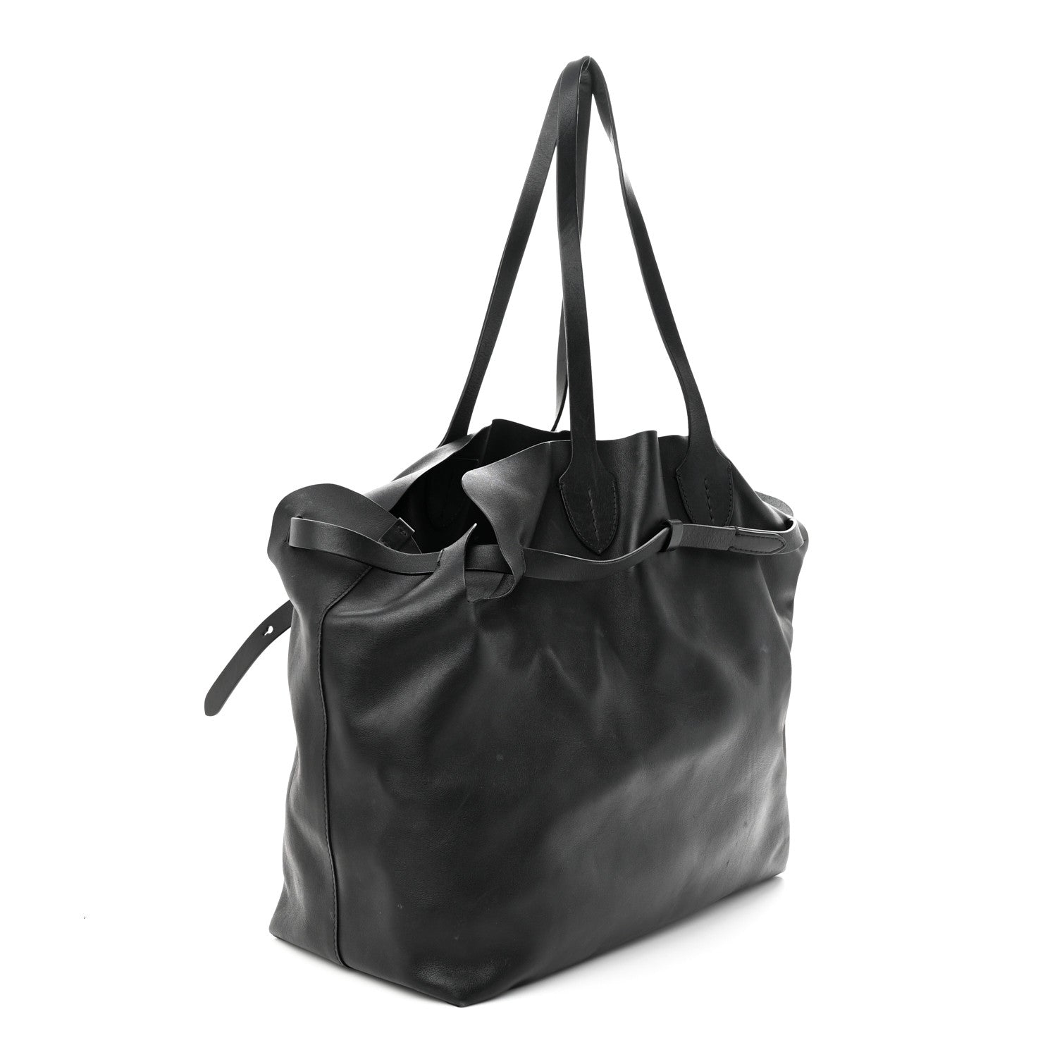 Burberry Calfskin Large Belt Tote Black 4 of 13