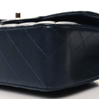 Chanel Lambskin Quilted Small Double Flap Navy 10 of 11