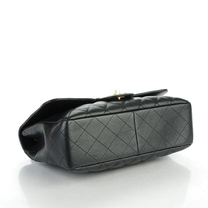Chanel Caviar Quilted Jumbo Single Flap Black 4 of 7