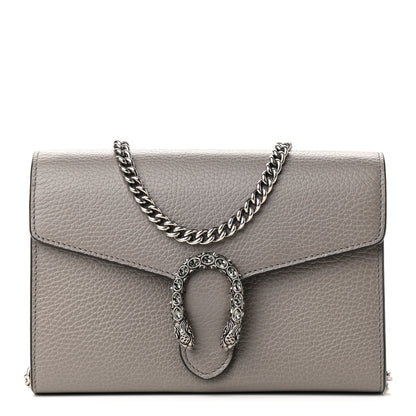 Gucci Dollar Calfskin Crystal Mini Dionysus Chain Wallet Dusty Grey Black Diamond 1 of 9